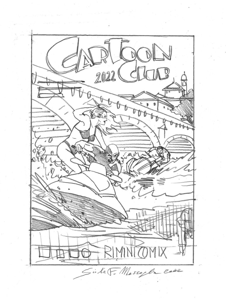 bozza del manifesto su Diabolik per Riminicomix 2022